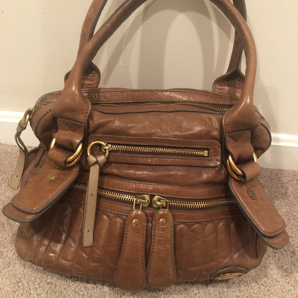 Authentic Chloe Bay Bag - Brown leather